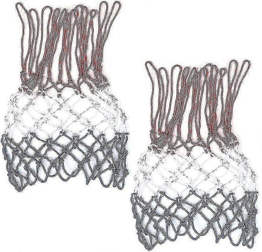 Paquet de 2 filets de basket-ball robustes 12 boucles en nylon Replacement_Feb