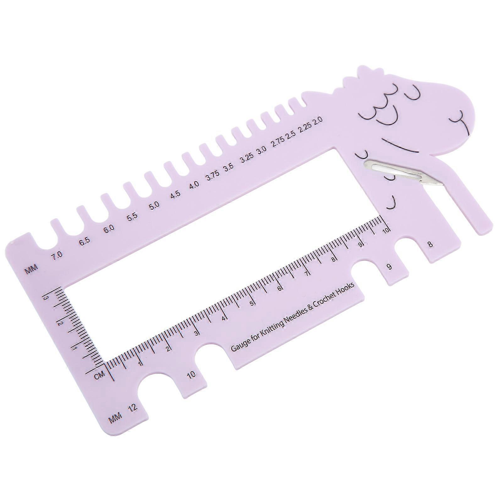 Knitting Plastic Gauge Clear Numbers Practical Durable Cute Appearance Needle Crochet View Sizer For Home Measurement