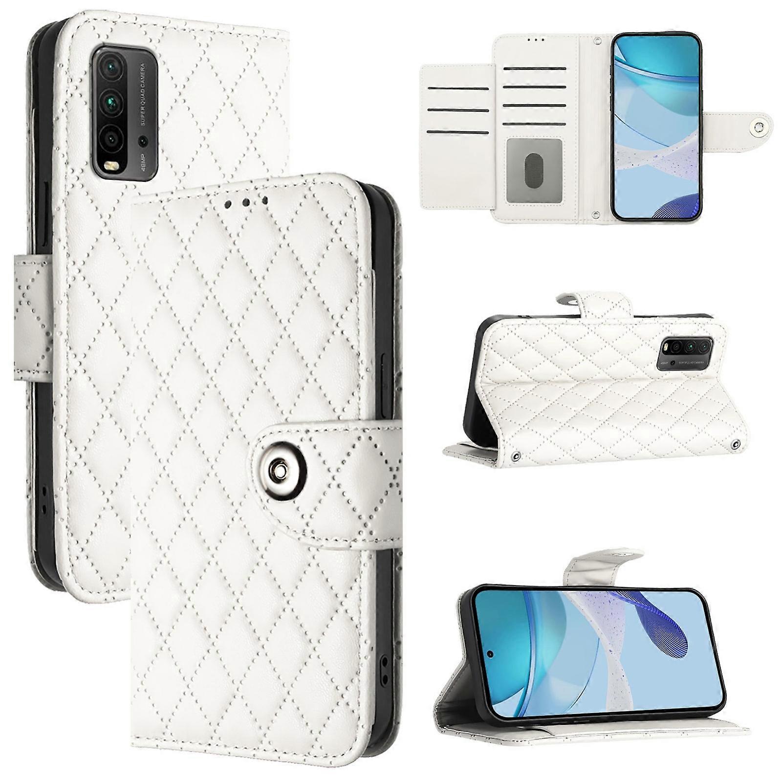 Rhombic Leather Case For Xiaomi Poco M3 / Redmi 9T