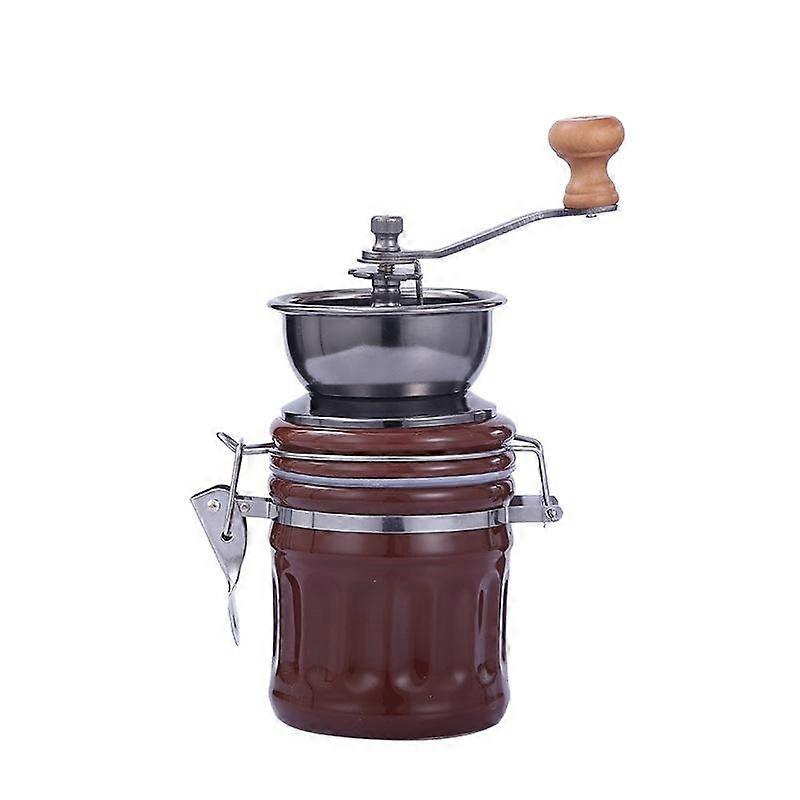Household Ceramic Jar Grinder Hand Crank Coffee Bean Grinder