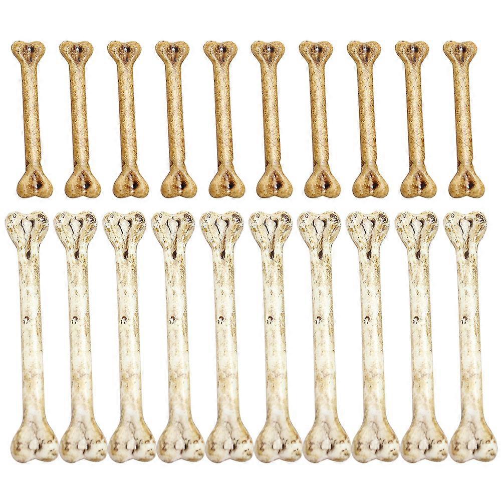 20pcs Highly Simulation Bone Props Multi-functional Fake Skeleton Bones DIY Hanging Bone Charm Halloween Prop