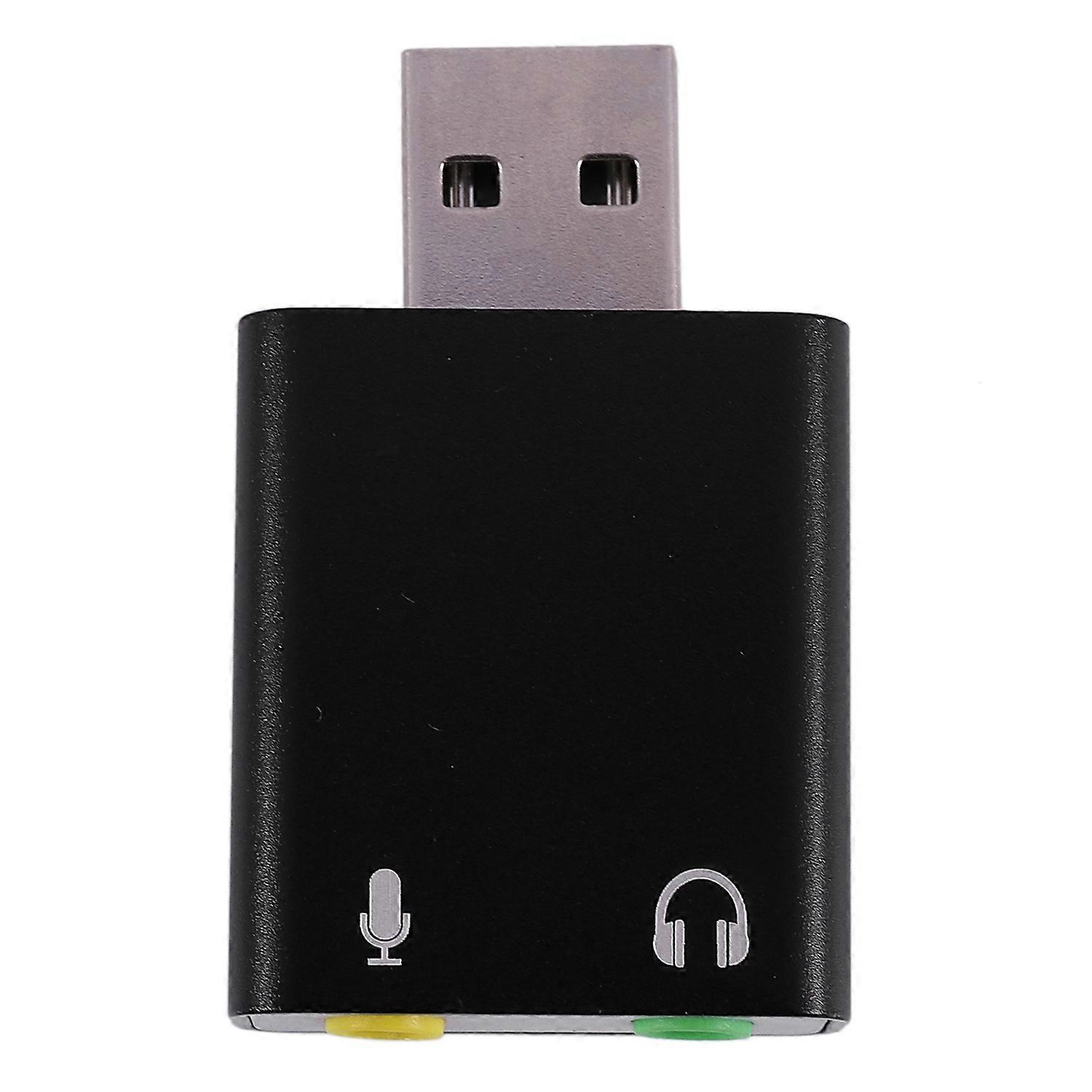 7.1-Channel Aluminum Alloy Usb Sound Card Computer External Sound Card Usb7.1 Sound Card Analog Sou