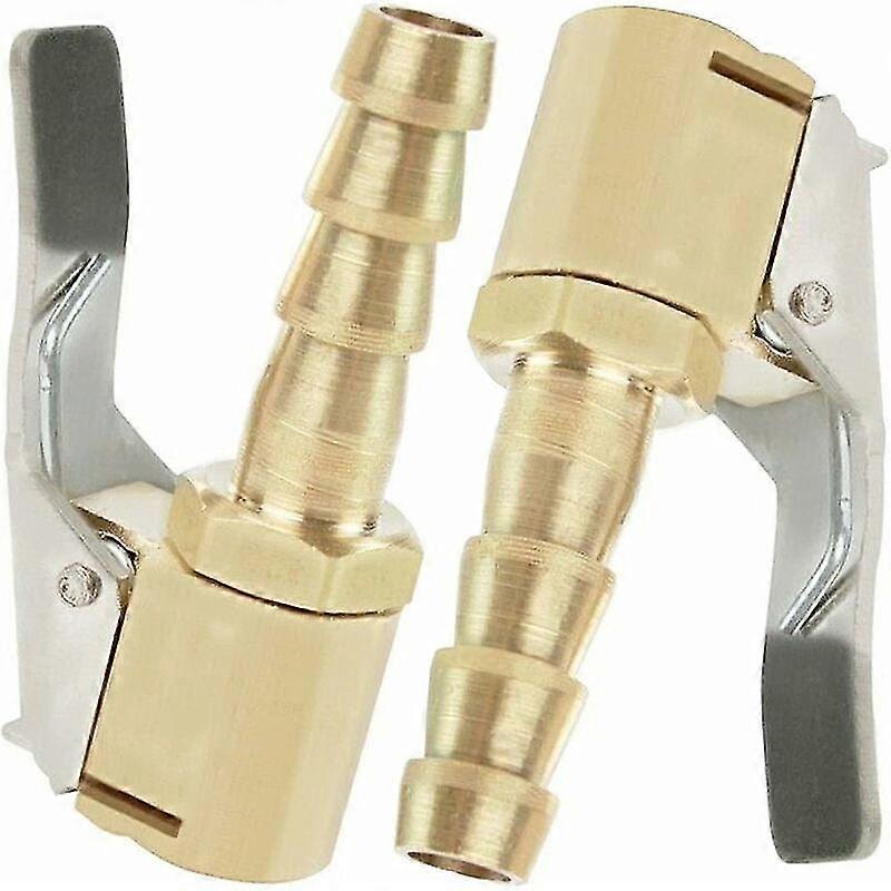 KINCJON Pieces Inflator Nozzle, Car Tire Inflator Nozzle, Inflator Nozzle with Clip, Inflation Valve Clip Clamp Connector Adapter, for Tire Valves, Br