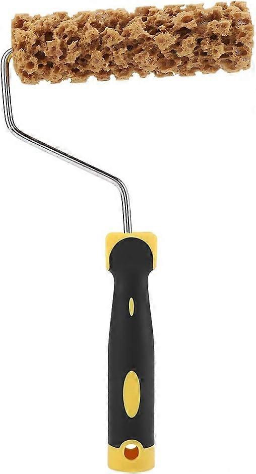 Pattern Texture Paint Roller Decorative Brush With Handle Decorate Tool Grit Apply Raised To Walls
