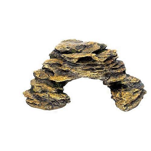 Weco Products rama Galapagos Silver Shale Corner Ramp Terrarium Ornament, Brown, 1 Each/10.4 in