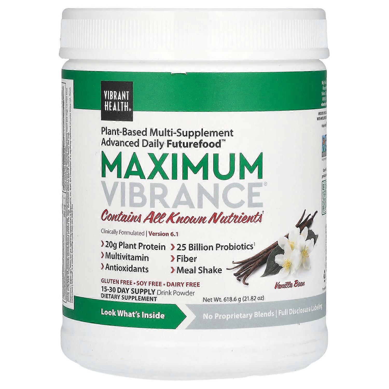 Vibrant Health, Maximum Vibrance, Version 6.1, Vanilla Bean, 21.82 oz (618.6 g)