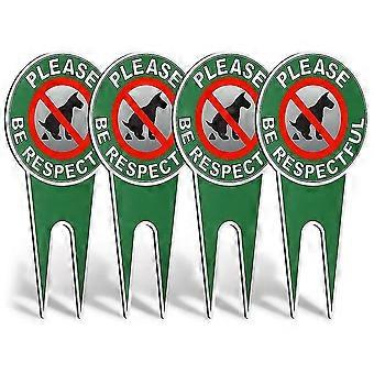 4 Pieces No Poop Dog Signs Be Respectful No Pooping Dog Lawn Signs No Dog Poop Yard Signs