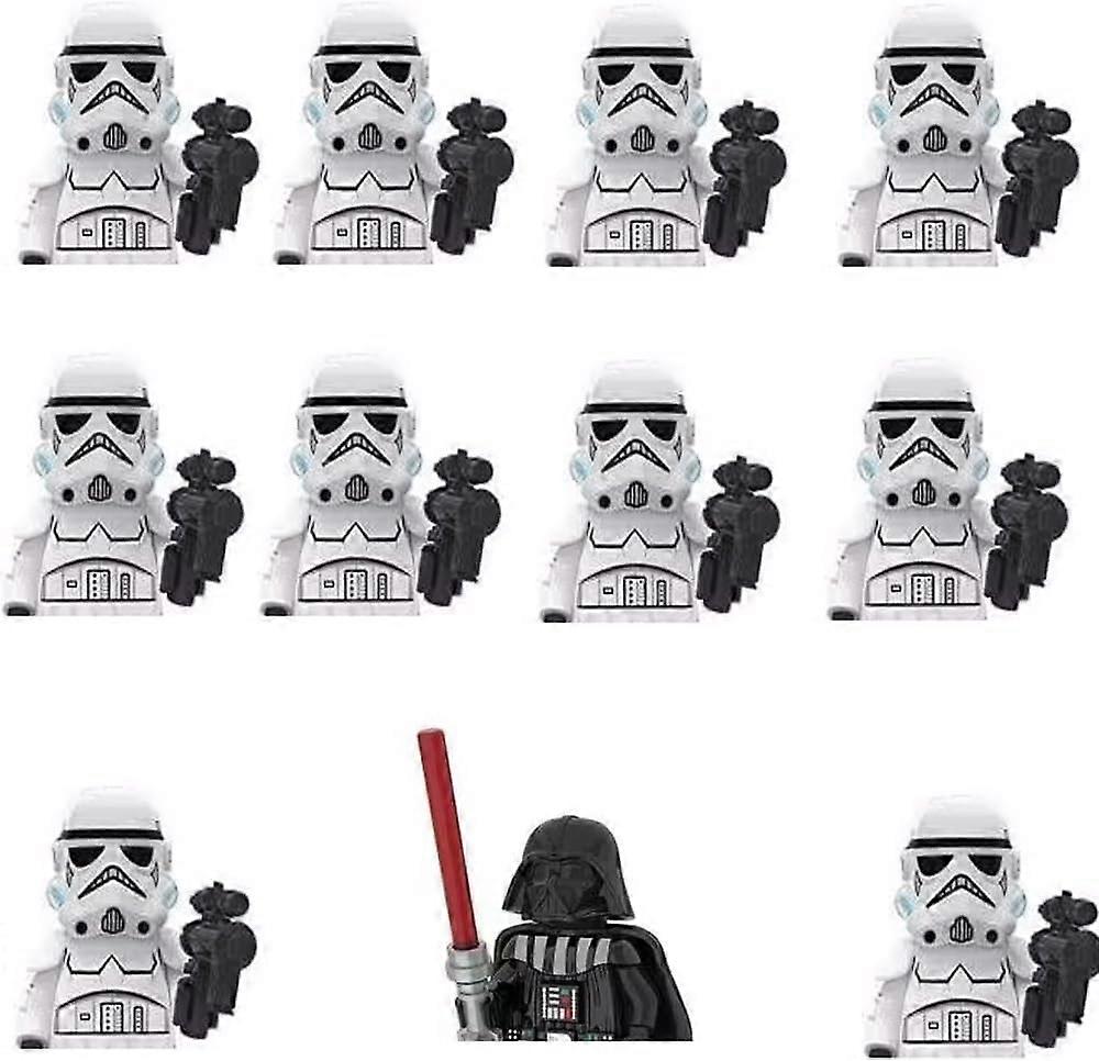 11pcs Clone Trooper Playset, Space War Mini Building Set,Clone Figure with Weapons