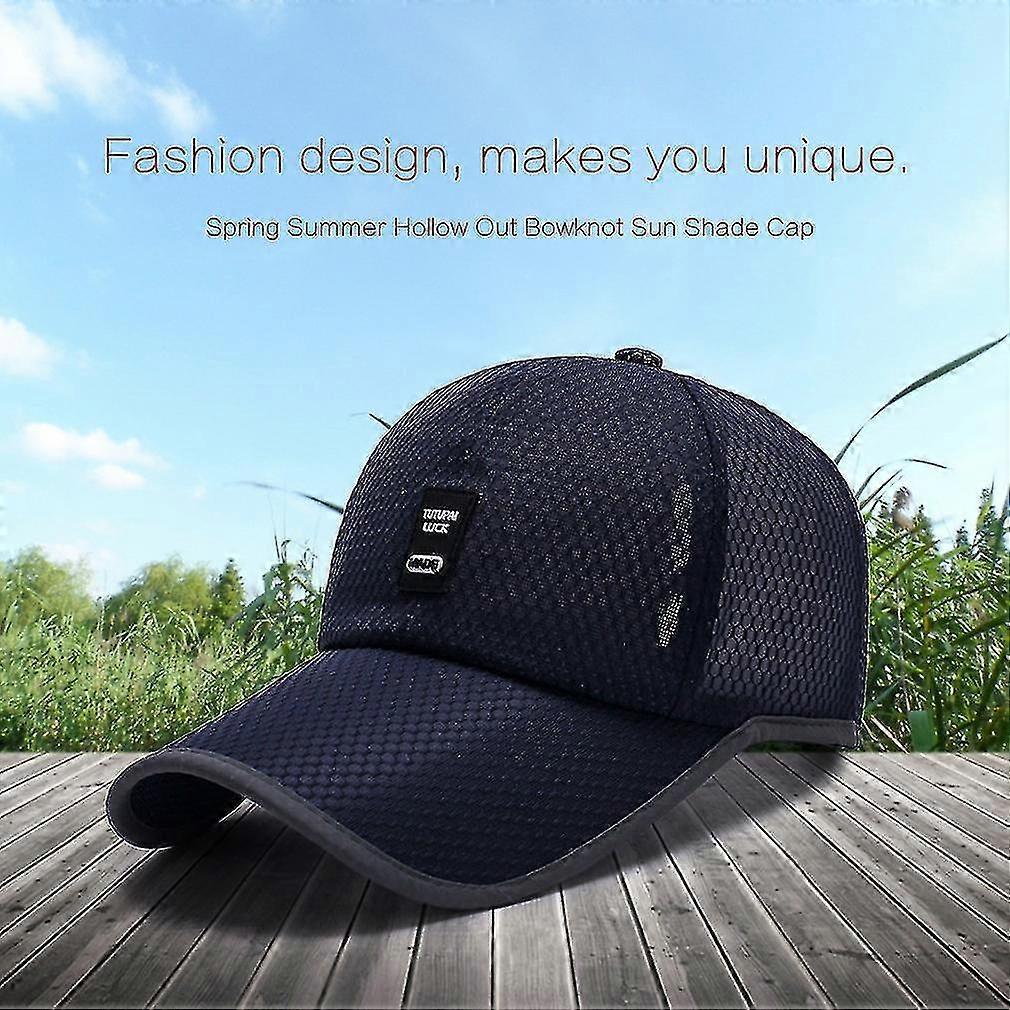 Made Men Baseball Cap Polyester Fiber Solid Color Mesh Outdoor Sun Shade Cap