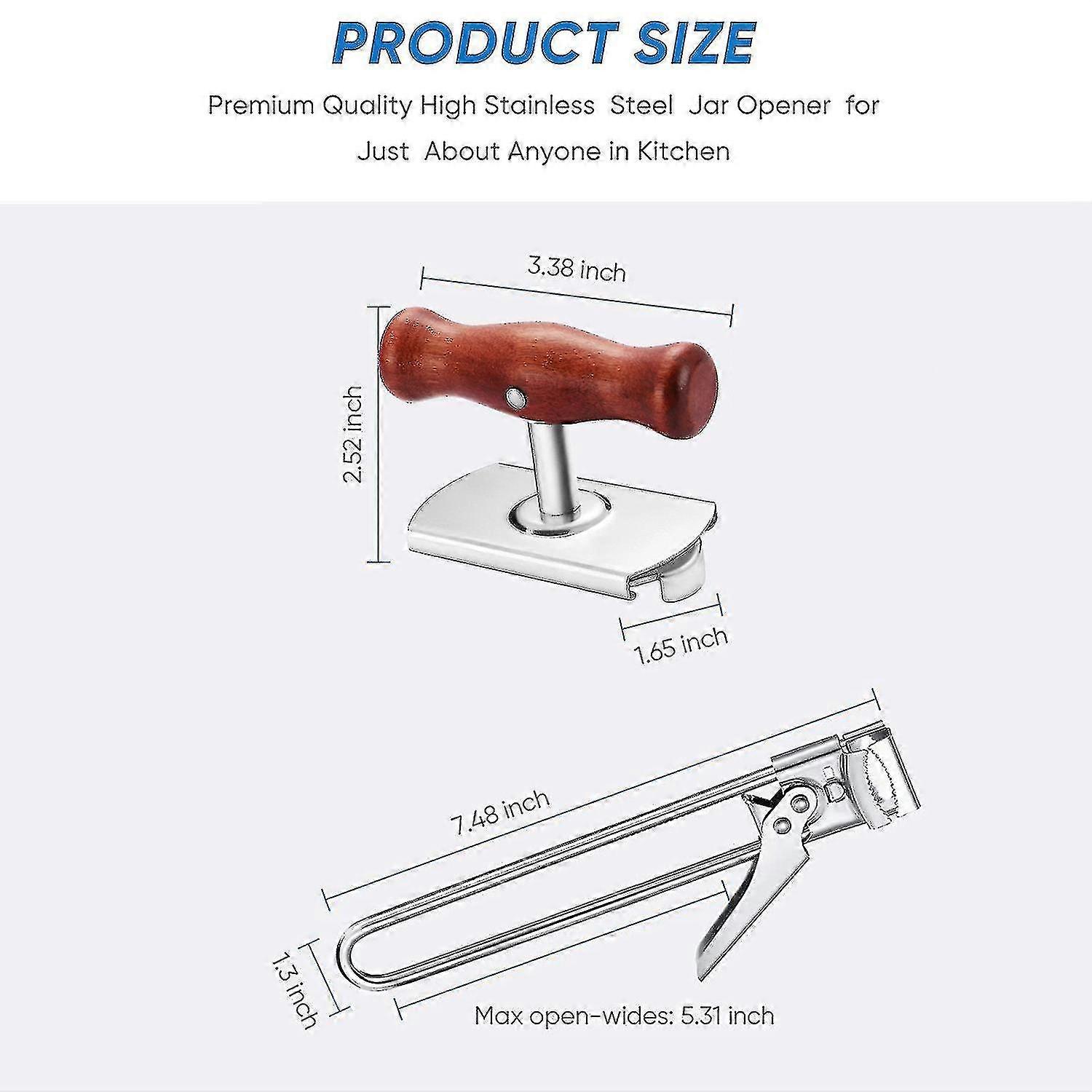 3pcs Jar Opener Tools,adjustable Stainless Steel Can Openers