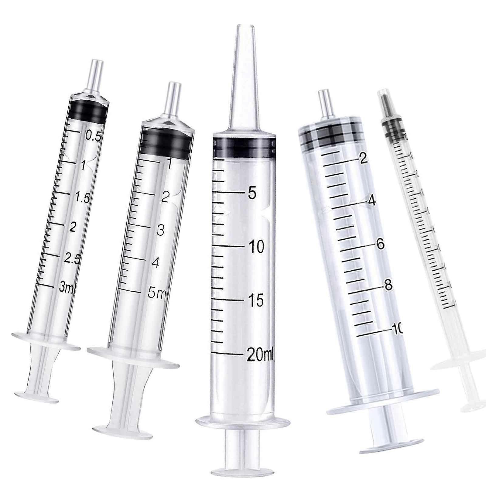 10PCS 1ml 3ml 5ml 10ml 20ml Plastic Syringes Measuring Syringe No Needle Syringe