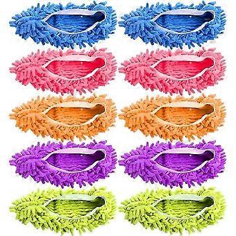 5 Pairs Mop Shoes, Mop Slippers, Bathroom Office Kitchen Floor Cleaning Slippers