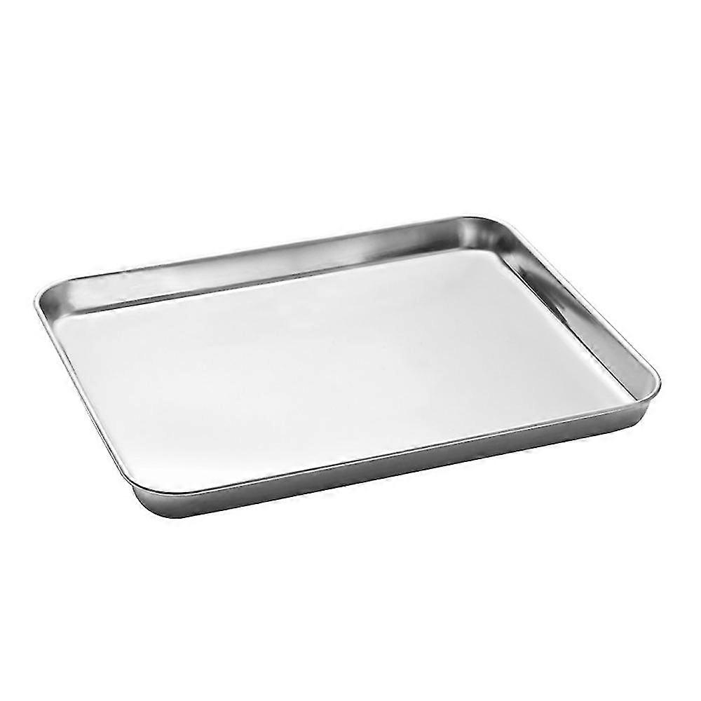 Stainless Steel Plate Rectangular Tray Practical Flat-bottom Tray Rectangular Tray Restaurant Hotel