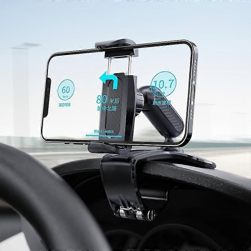 Car Phone Holder Clip Multifunctional 360 Rotation Car Mobile Stand Adjustable Auto Phone Bracket Stand Rear View Mirror Mount|universal Car Bracket|
