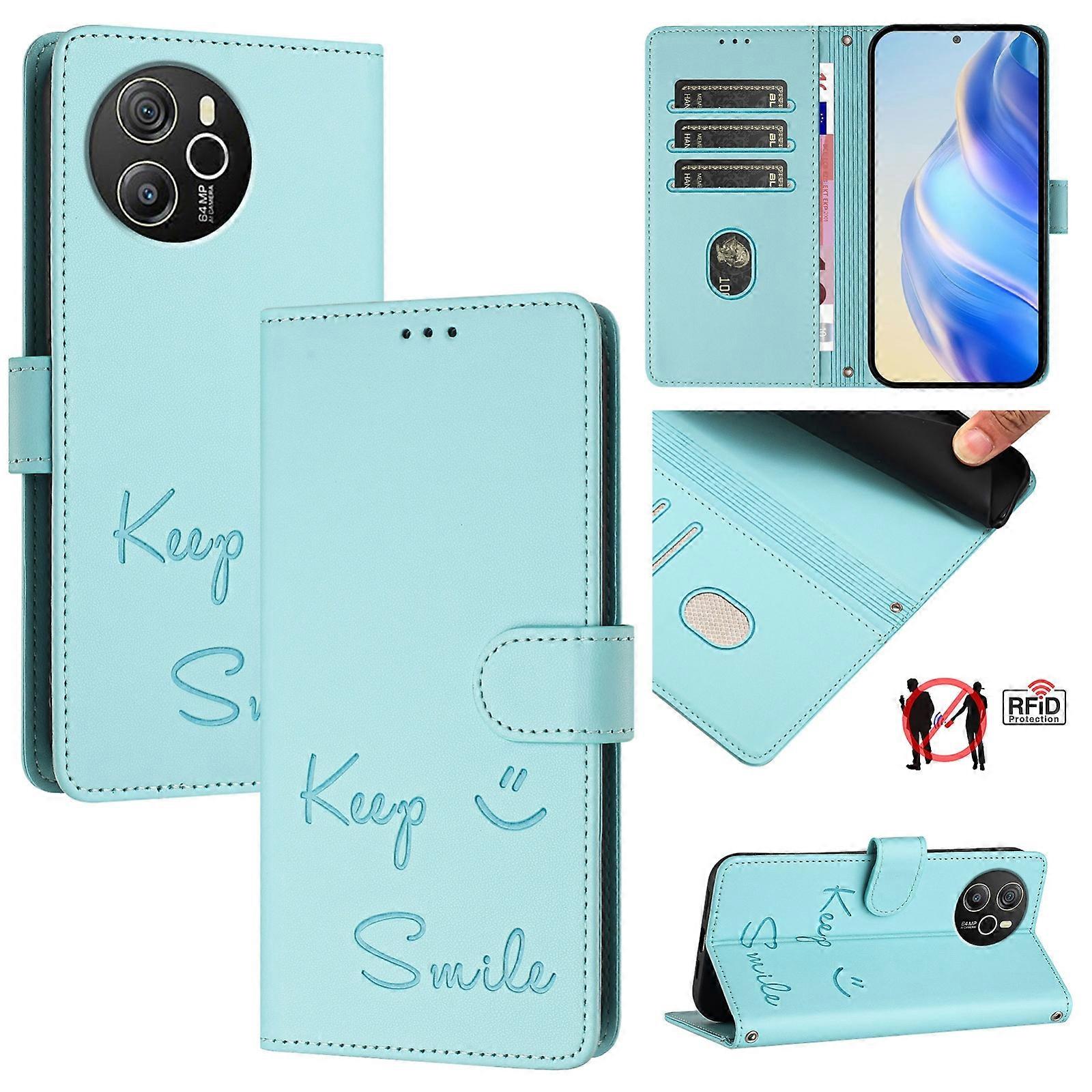 Smile RFID Leather Phone Case For Blackview Shark 8