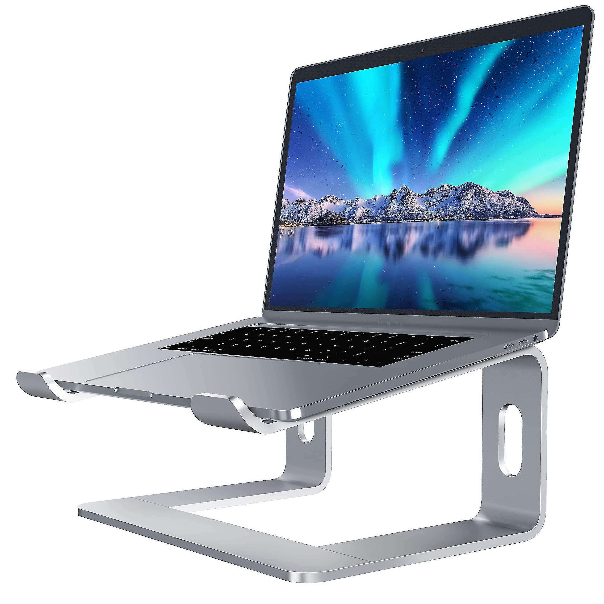 Laptop Stand Aluminum Computer Stand Desk Metal Bracket Compatible With 10 To 15.6 Inch Notebook Computers Sliver
