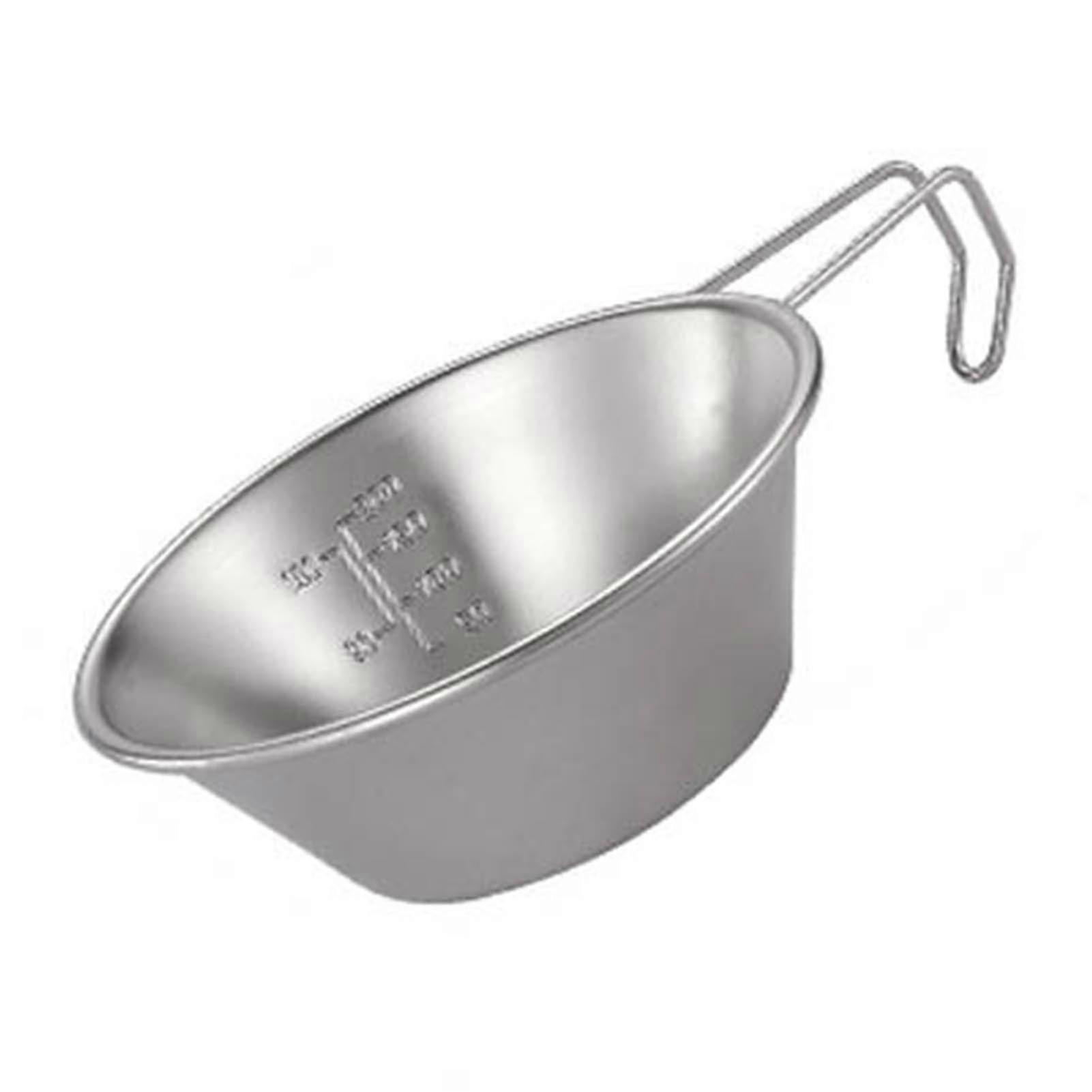 Sierra Bowl Large Capacity with Scale High-temperature Resistant Food Grade Stainless Steel Sierra Cup Picnic Tableware Camping Supplies KAESI