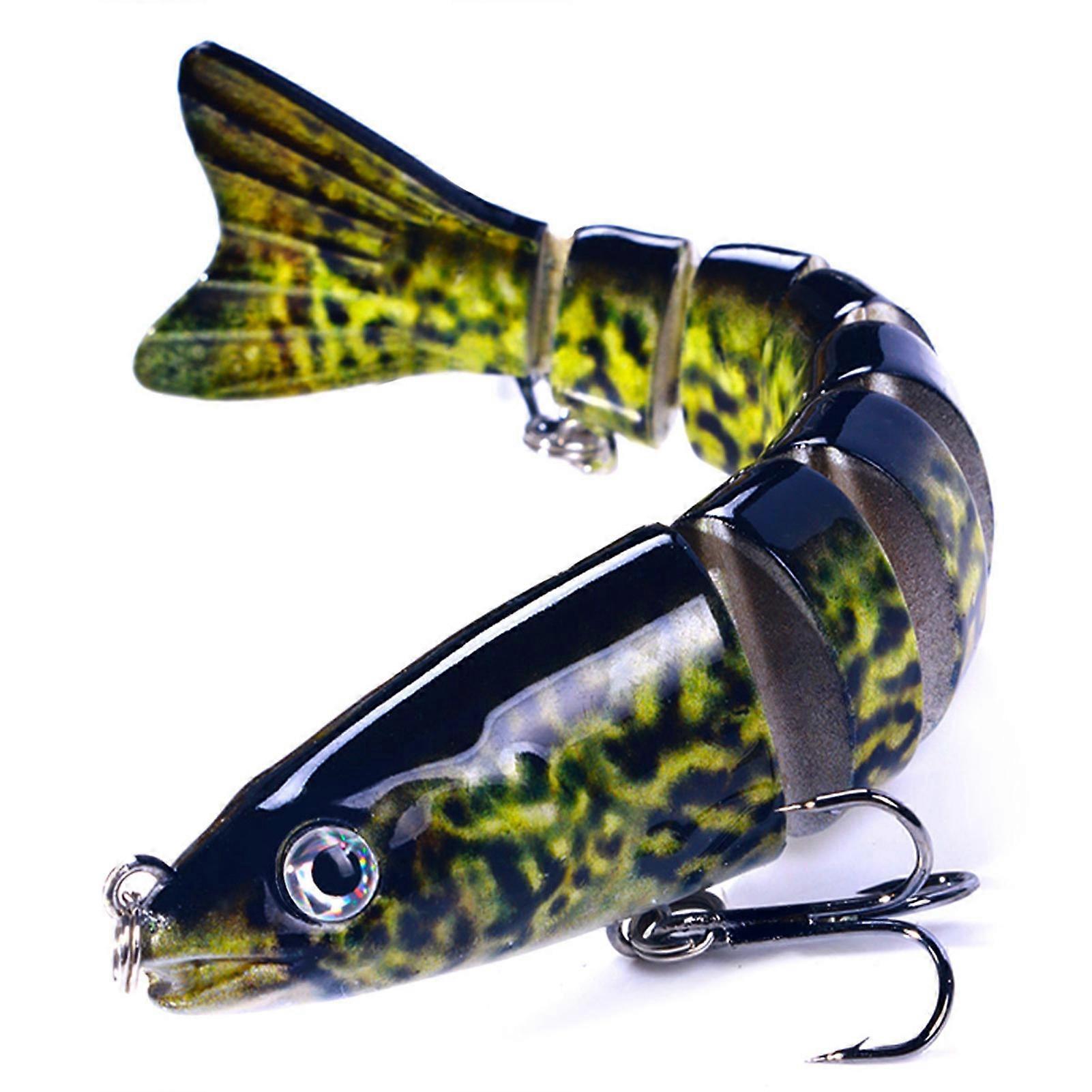 Kaesi 12.8cm/18g Bionic Bait Simulation Fish Eyes Bright Color Realistic Looking Flexible Treble Hook Design Colorful Highly Simulated Fishing Lure Ba