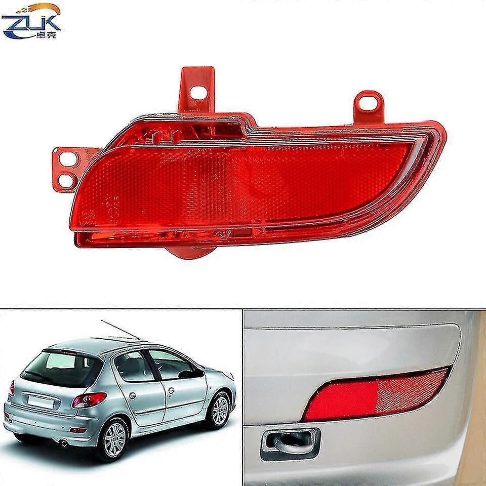 Car Lights Rear Bumper Reflector Fog Light Fog Lamp For Peugeot For 206 Plus / 207 Hatchback 2008-2014 Tail Lamp Tail Light