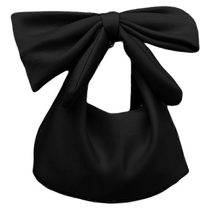 Damen Handtaschen Bowknot Clutches Tasche Damen Party Clutches Umhängetasche (Schwarz)