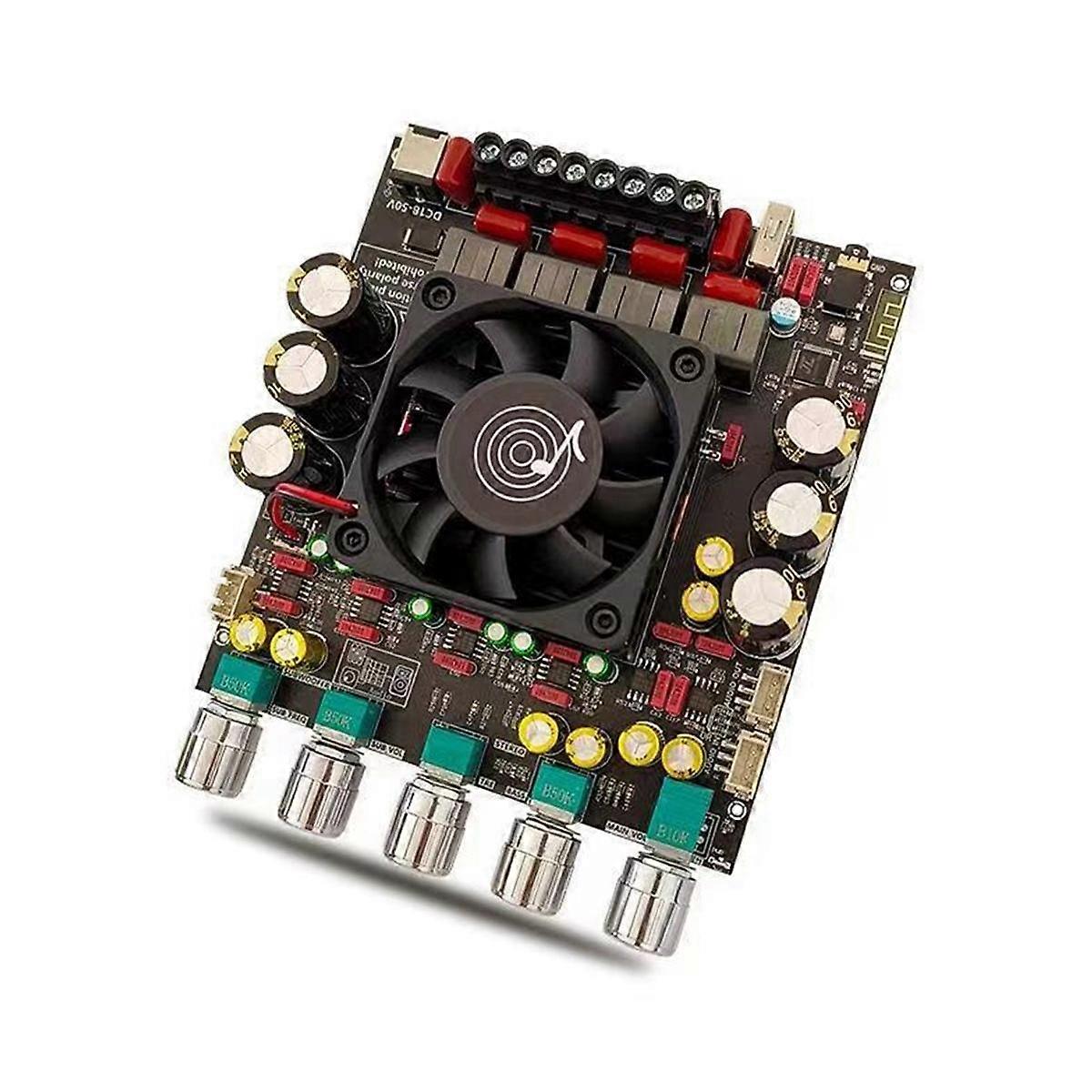 AS21P Bluetooth 5.1 Digital Power Amplifier Board 2.1 Channel TPA3255 DC 18-50V for Subwoofer Speak