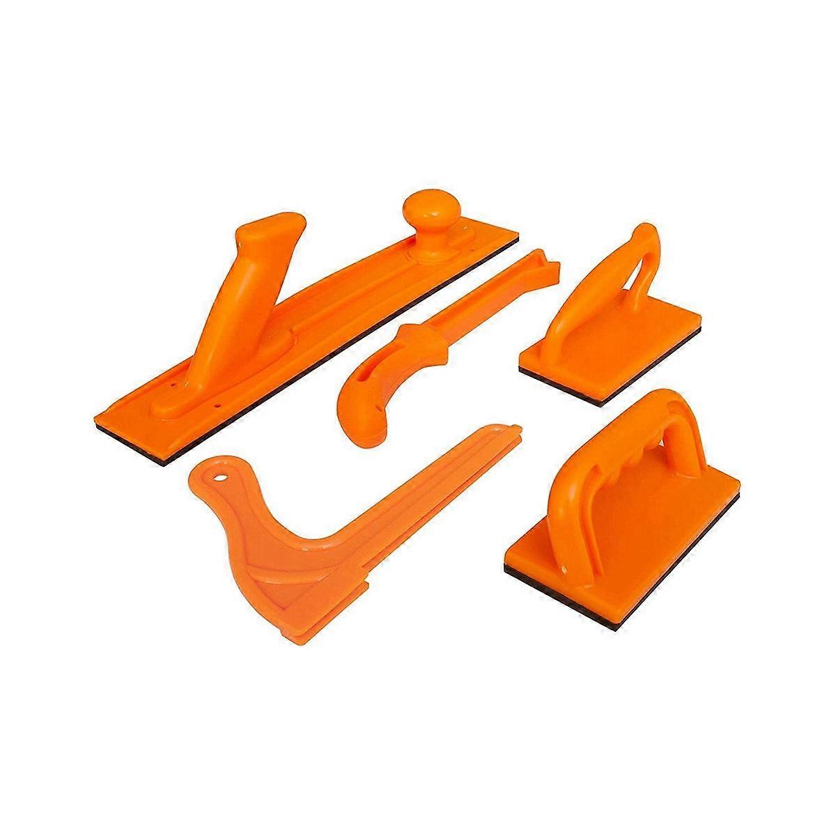 5-Piece Push Handle Orange Woodworking Planer is Suitable for Router, Joiner and Table Saw Woodwork