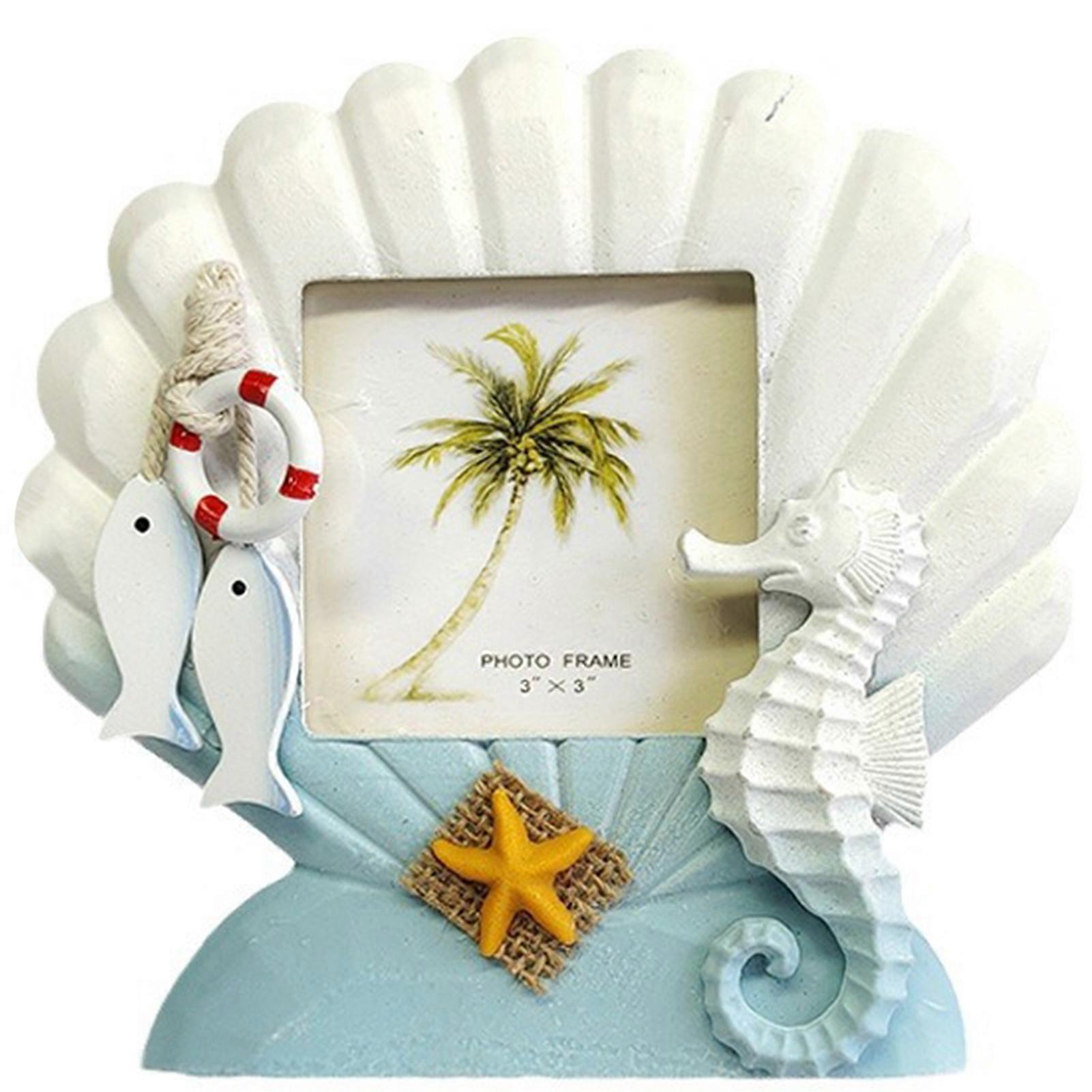 Wooden Desktop Picture Frame Multicolored Nautical Decor Display Frame for Living Room Home