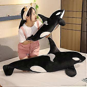 新しいリアルなOrcinusシャチシャチブラックシャチぬいぐるみビッグ