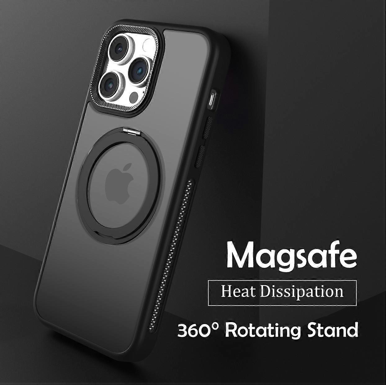 360°rotating Stand Heat Dissipation Phone Case For iPhone 16 ProMax