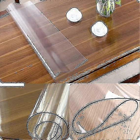 Pvc Table Protector Table Cover/protector Transparent Made To Measure (available In (160x90 Cm)