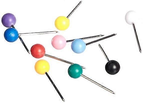 Xceedez 1000 Pack Round Head Map Pins 3mm Assorted 10 Colors (100pcs/color)