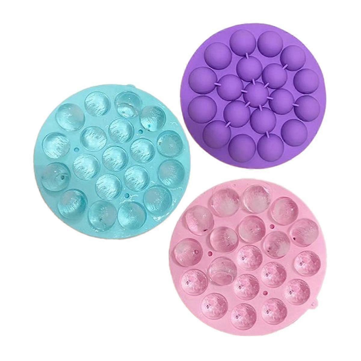 3PCS Ice Maker Trays for Freezer Ice Maker Tray Reusable Silicone Molds Unique Shapes Flexible Baki