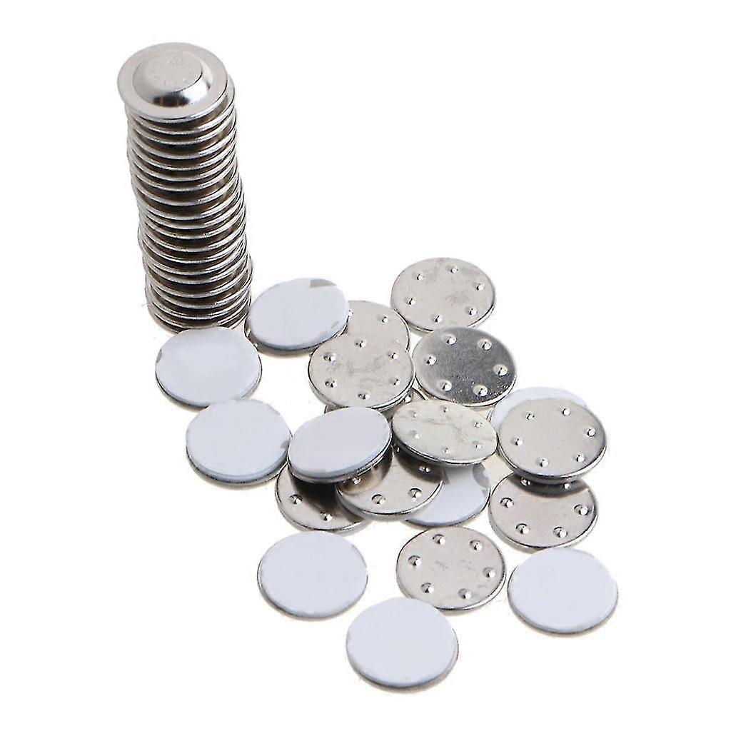 20 Pieces Magnetic Name Badge Round Adhesive Name Tag Brooch Magnetic Buckle