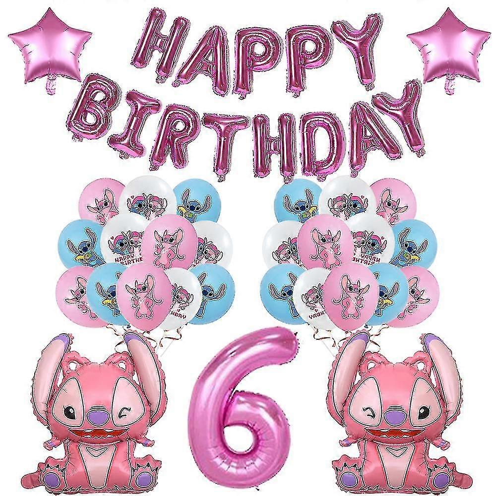 Lilo &amp; Stitch Birthday Party Decor Disposable Tableware Customizable Background Balloons Set Baby Shower Party Supplies
