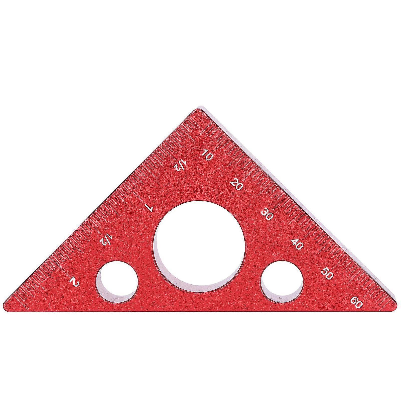 Aluminum Alloy Triangular Ruler Thicken Height Ruler Diy Woodworking Measuring Tool