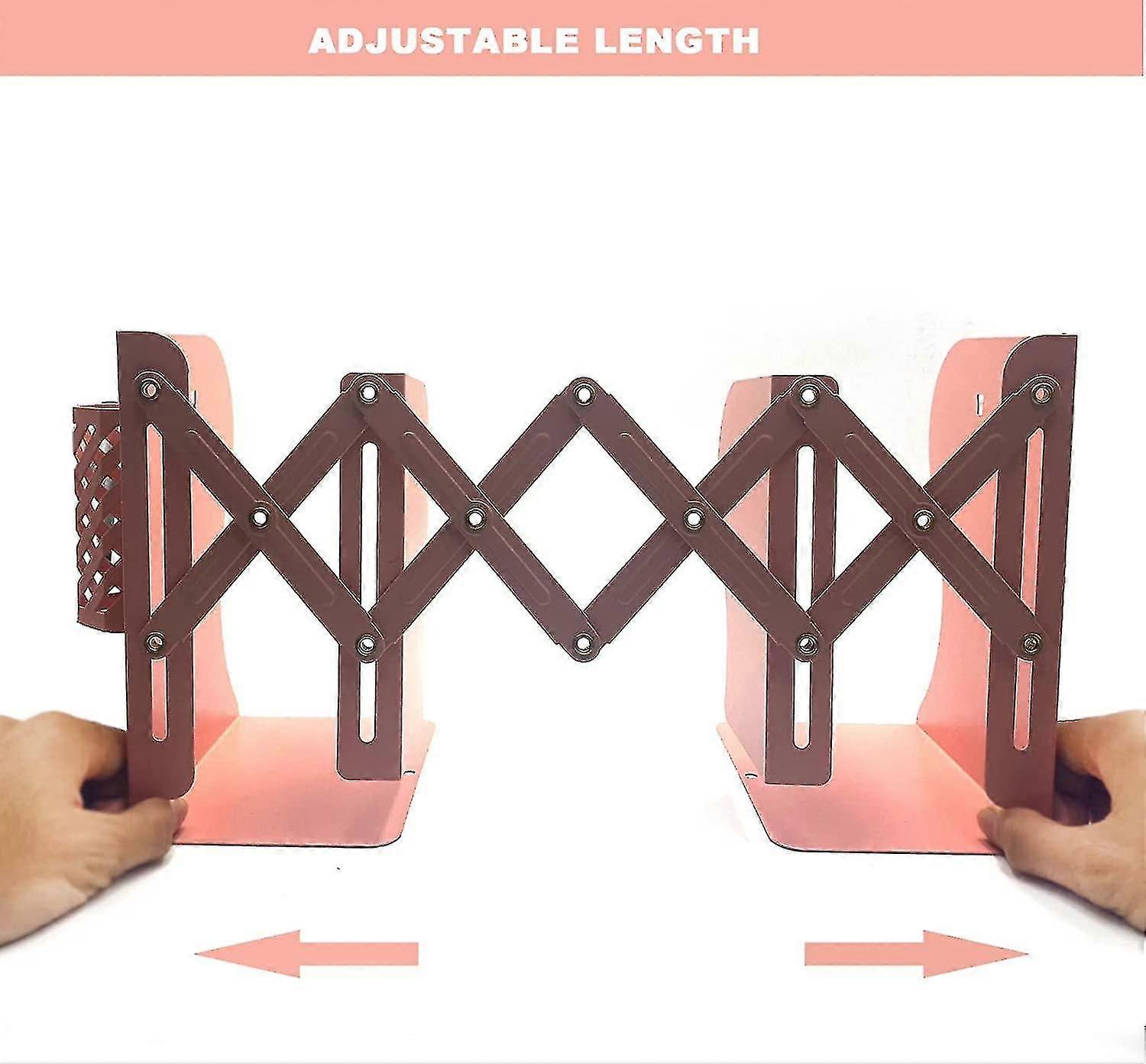 Bookshelf Adjustable Bookends Bookshelf Desk Magazine File Holder Office Book Paper Extendable