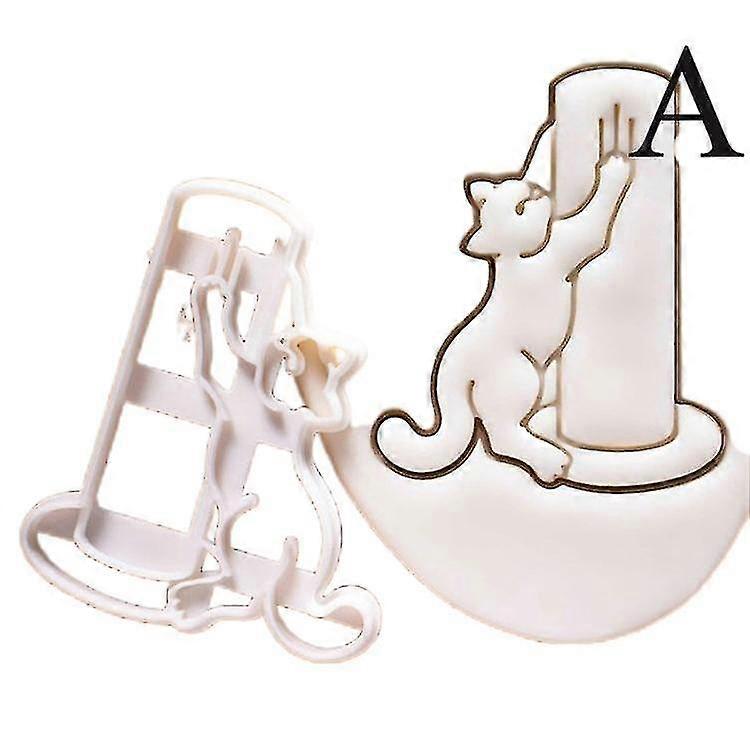 1/3pcs Cat Cookie Cutters Kitty Butt Shape Diy Biscuit Cookie Mold Stamp Bakeware/bl