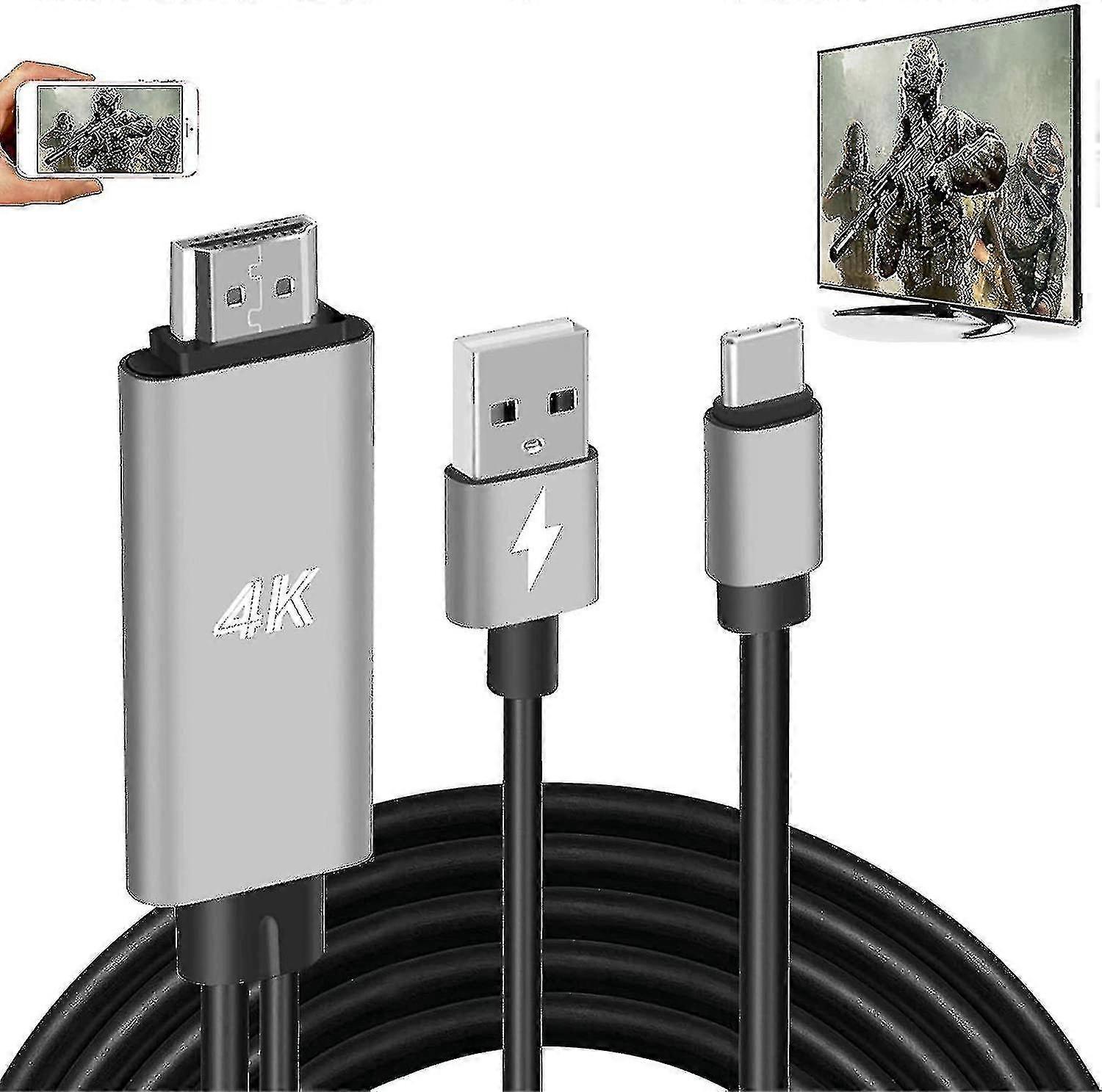Adaptador Cable USB Tipo-C Mhl 4k HD Video Cable de Conversión Digital
