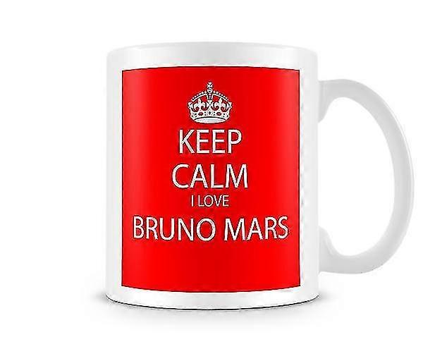 Keep Calm I Love Bruno Mars Printed Mug