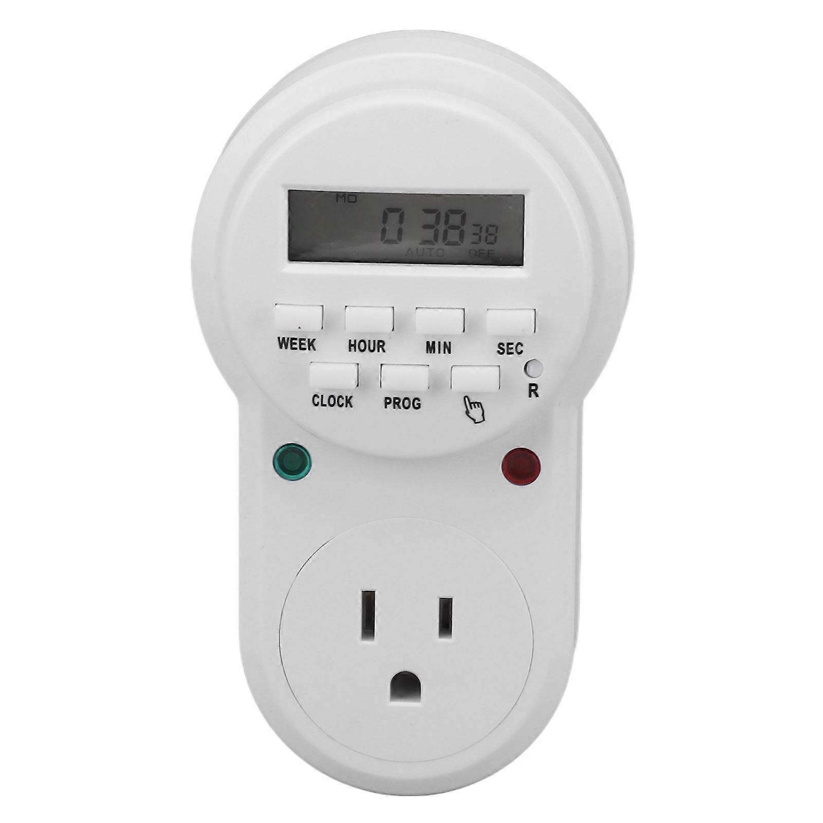 Indoor Mini Mechanical Outlet Timer Electronic Plug Timer Auto Power Off 7 Day Cycle Timer Outlet  110
