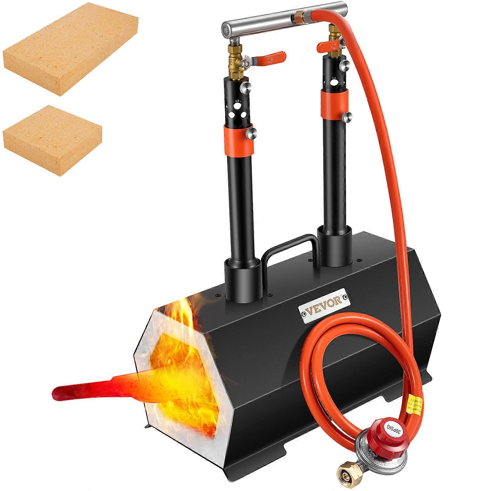 Propane Forge Farrier Forge Double Burner Tool Knife Making Blacksmithing