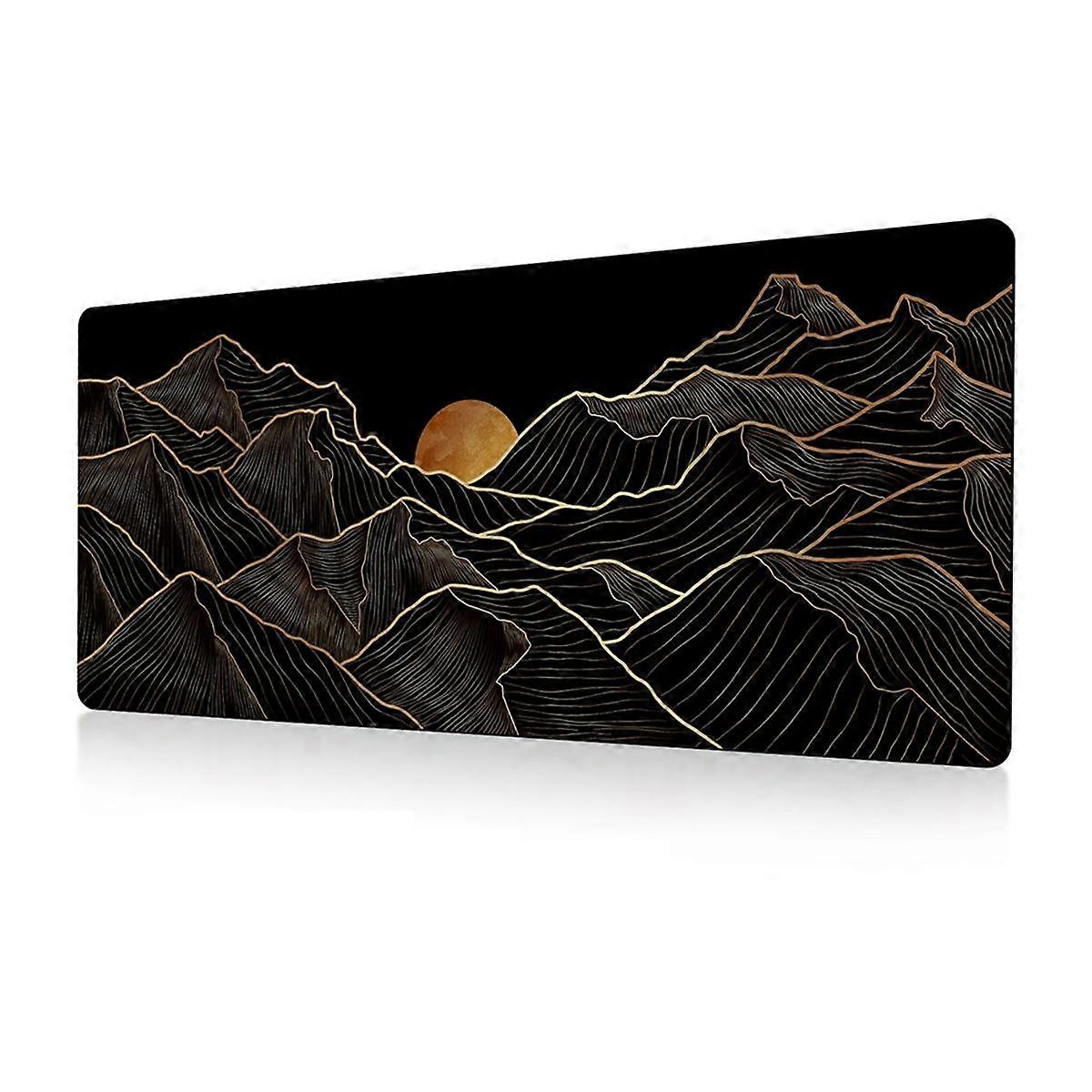 Big Mouse Pad Gaming Mouse Pad Desk Pad Long Computer Keyboard Mouse Mat Mousepad with Non-Slip Base and Stitched Edge