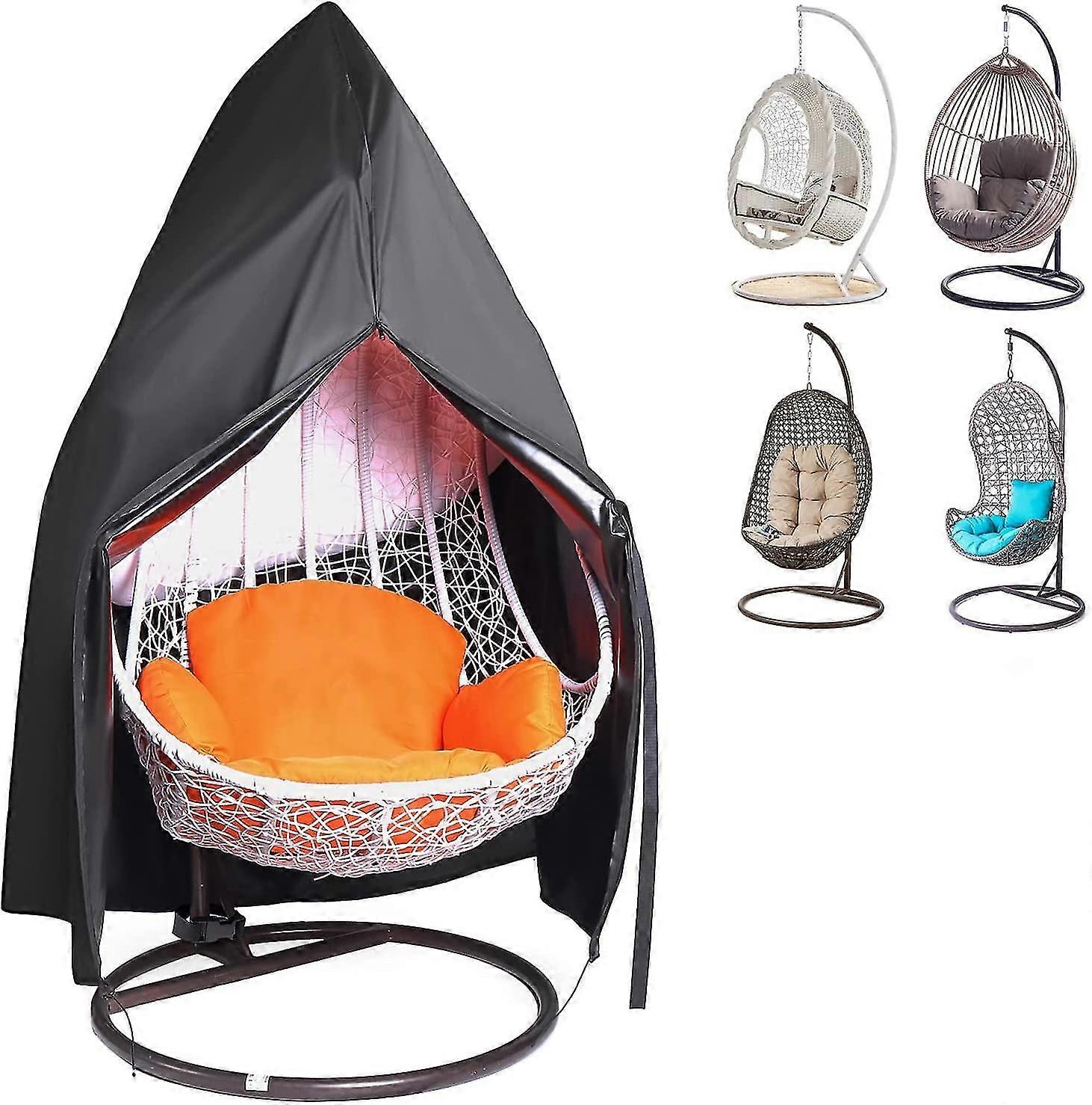 Patio Závěsné vejce židle Kryt vodotěsný houpačka židle kryt se zipem Venkovní nábytek Chránič Zahradní židle Kryt