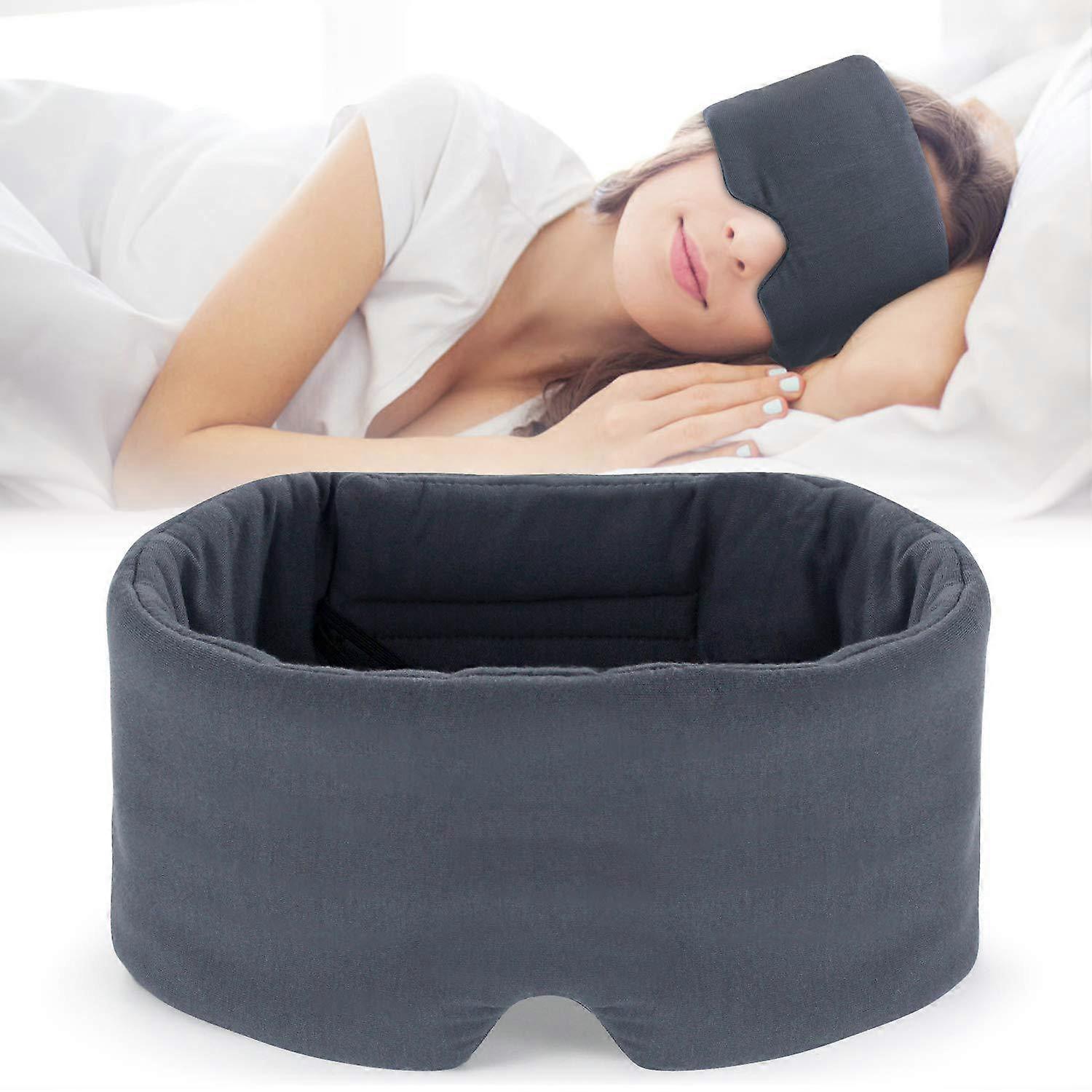 Sleep Mask - Ultra Soft Comfortable Sleeping Mask for for Home Sleep Travel Shift Work, Nose Pad Designed Light Blocking Eye Blinder, Fully Adjustable