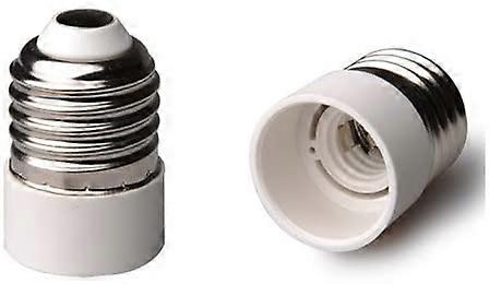 Set of 2 E27 to E14 base adapters for LED bulbs and low consumption