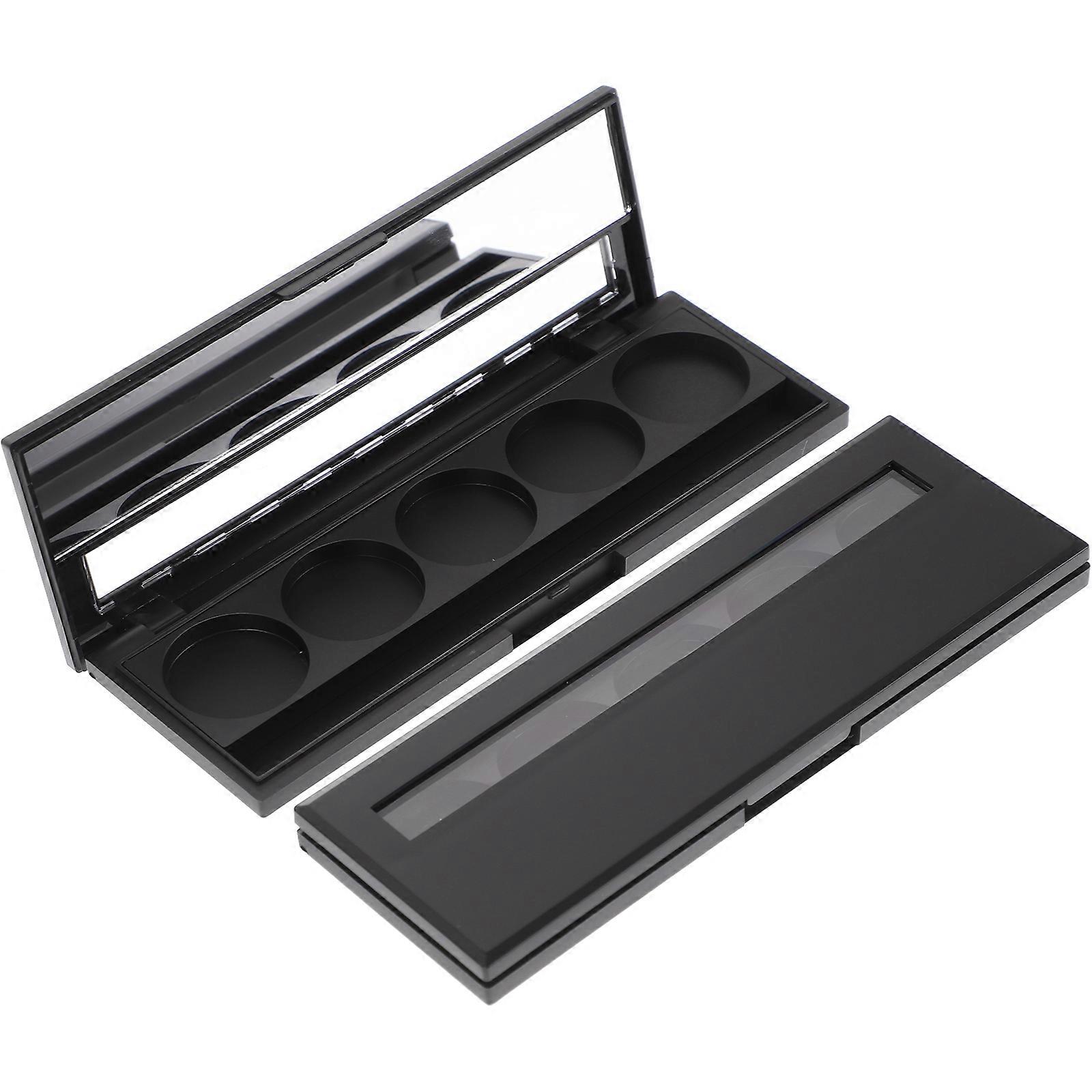 2Pcs 26mm Eyeshadow 5 Colors Empty Eyeshadow Box Eyeshadow Subpackaging Case Black