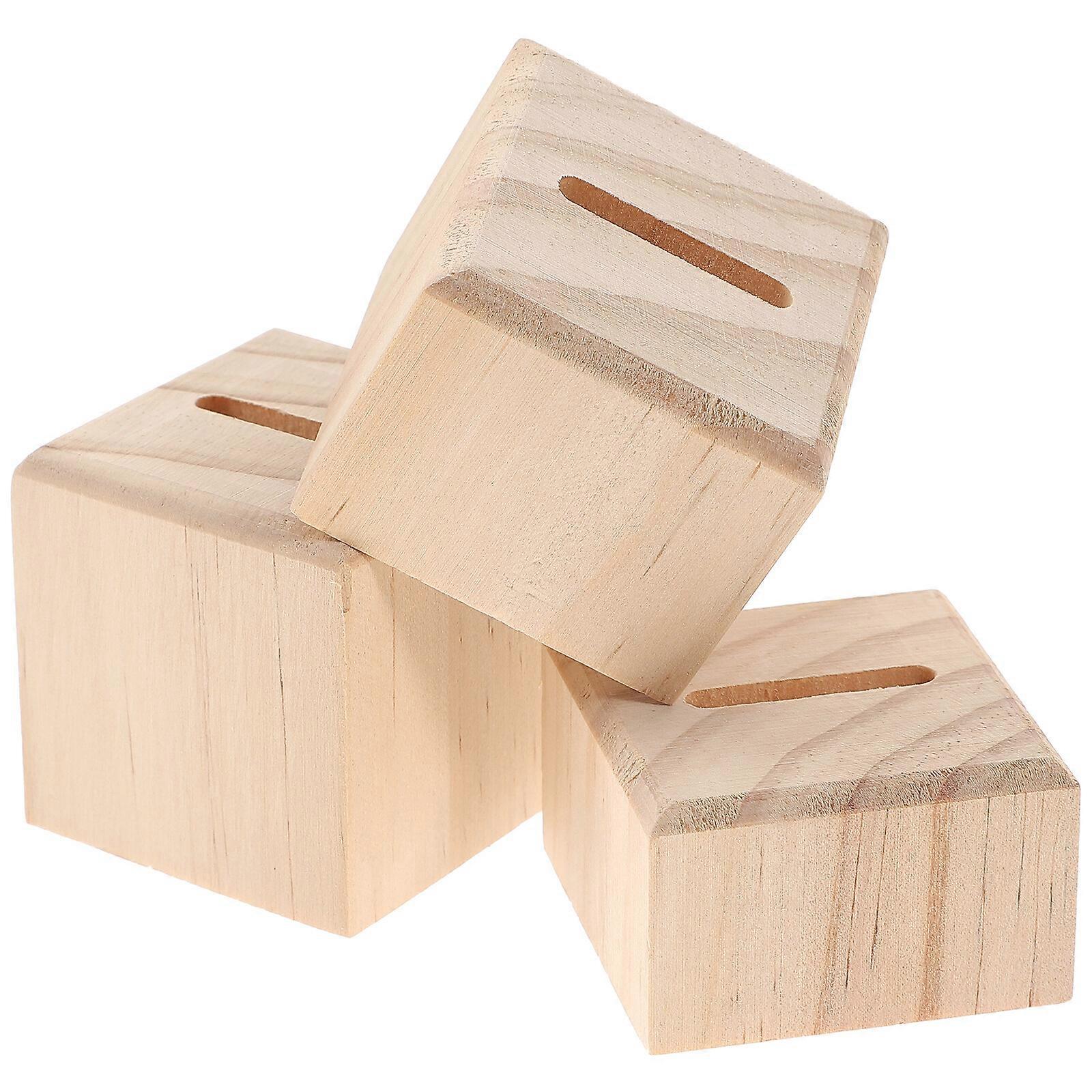 3pcs Delicate Wooden Ring Display Stand Ring Holder Table Ring Display Holder