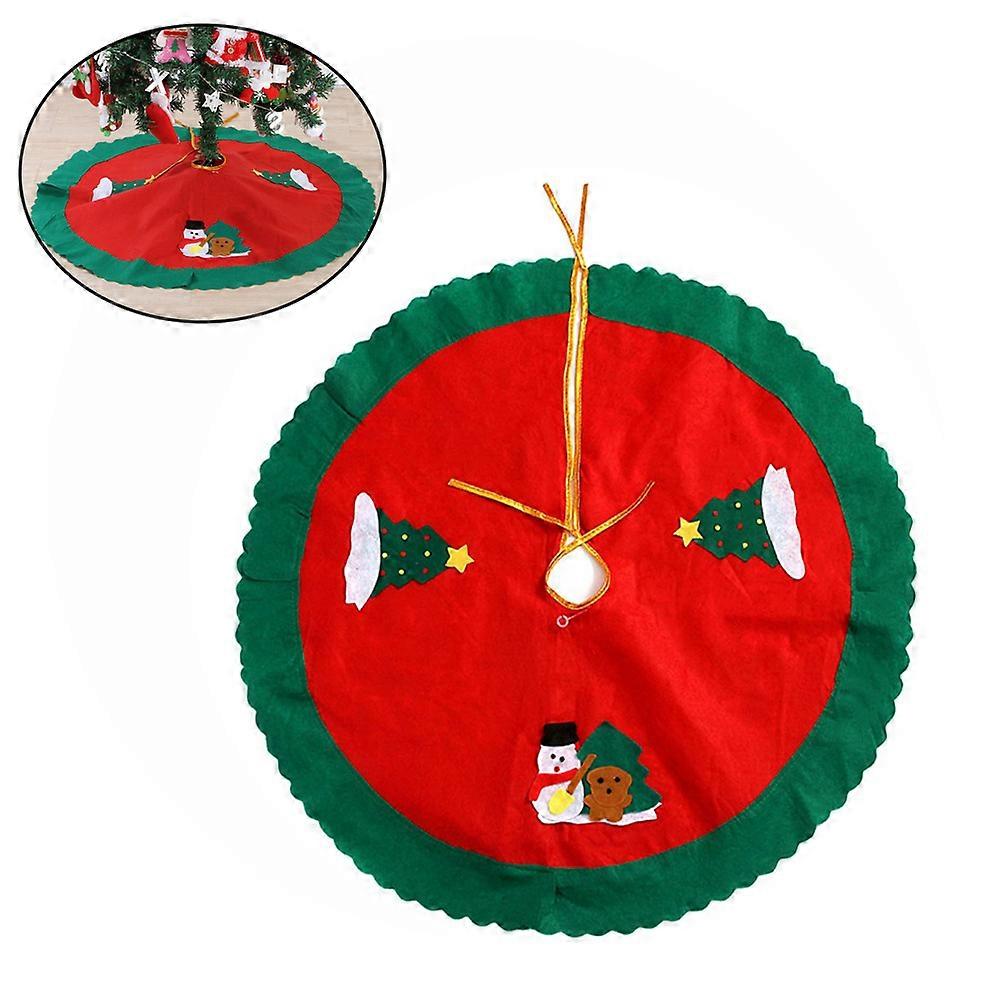 Round Christmas Tree Mats Skirt Base Floor Mat Covers Xmas Home Decor