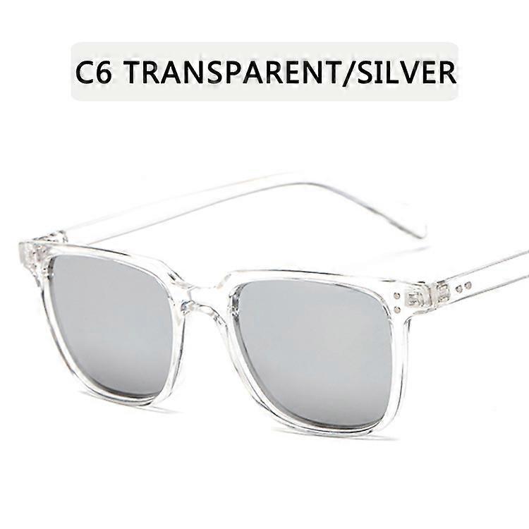 ZXWLYXGX Brand Design Sunglasses Men Driver Shades Male Vintage Sun Glasses Men Square Frame Mirror Summer UV400 Oculos de sol