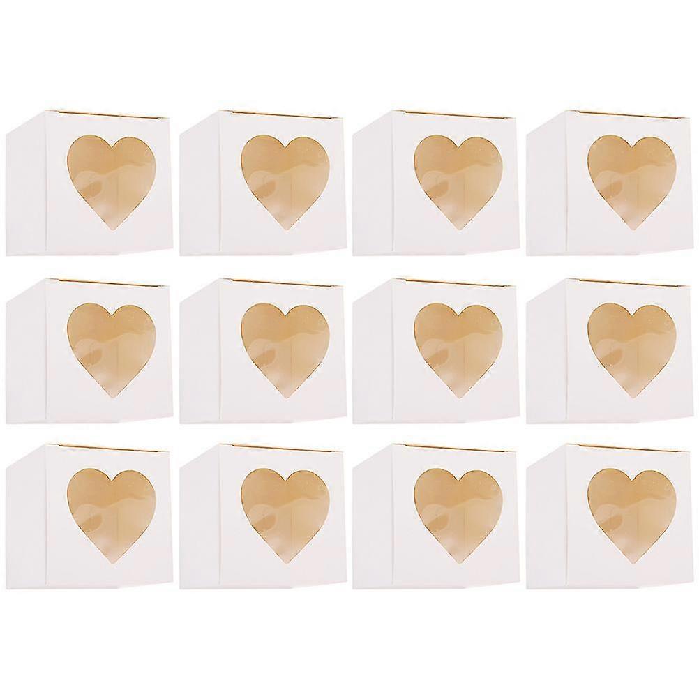 12 Pcs Candy Containers Gifts Window Bakery Boxes Cake Wrapping Box Candy Gift Boxes Baking Dessert Box Candy Dessert Box